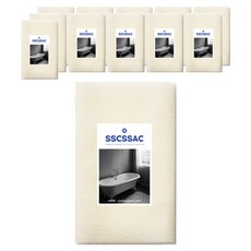 SSCSSAC 長款粗波浴巾, Ivory, 12個, 1入