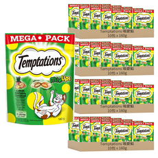Temptations 喵愛餡 三重奏 貓點心, 貓薄荷 + 嫩雞 + 起司, 160g, 40包