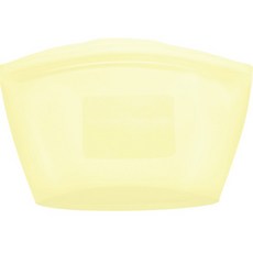 SiliPot 優質矽膠密封保鮮拉鍊袋 檸檬黃, S(500ml), 1個