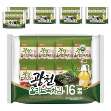 삼육김 광천 올리브 녹차 도시락김 16p, 4g, 96개