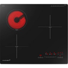 쿠첸 하이브리드 인덕션2구 하이라이트1구 레인지 3.0 플러스, CIR-O2S3410DSBE, 빌트인