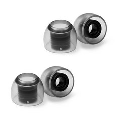 AZLA Crystal Standard 液態矽膠 LSR 相容耳塞 S 2入組, Clear Gray, 單一商品