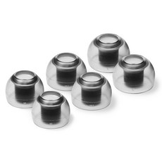 AZLA Crystal Standard Liquid Silicone LSR 相容耳塞 M + ML + L 套組, 單一商品, Clear Gray, 1個