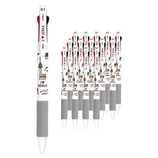 JAVAPEN Landmark 超低黏度3色原子筆 0.7mm, 首爾, 15個