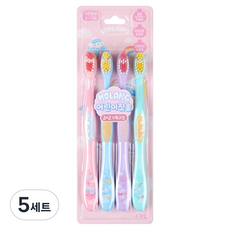 Molang 兒童牙刷4件組, 混合色, 4入, 5套