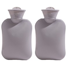 퀵살림 핸드워머 빗살무늬 파스텔 보온 물주머니 01 밝은 회색 500ml, 2개