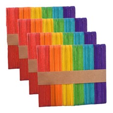 木製冰棒棍 93mm, 200個, 11 彩色