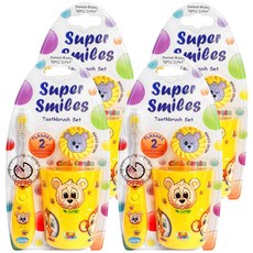 Vibright LED牙刷+牙刷杯+牙刷頭套套組黃熊, 4組