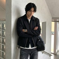 MIND BRIDGE 男士紋理變化布勞森夾克 M1JP2103