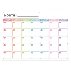 HeyJoy 設計款行事曆 冰箱磁鐵板 彩虹月曆 備忘錄, 磁鐵