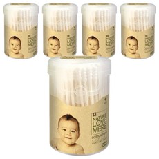 NATURE LOVE MERE 然自母愛 嬰兒棉籤圓柱形, 100件, 5個