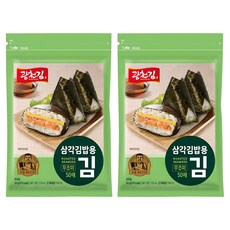 광천김 무조미 삼각김밥용김 50매, 50g, 2개