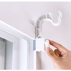 Kamdanam 免打孔孔眼式窗簾專用窗簾桿 4號款, 白色, 2入