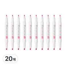 ZEBRA 斑馬牌 MILDLINER 柔和螢光筆 MCOP, 珊瑚粉, 20個