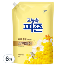 피죤 고농축 강력탈취 오리지널 섬유유연제 써니가든 리필, 1.6L, 6개