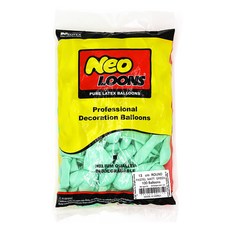 Neo LOONS Neotex 粉彩霧面圓形氣球 13cm 100入, 1個, 霧面綠色