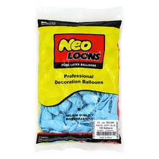 네오룬스 네오텍스 파스텔 매트 라운드 풍선 13cm 100p, 매트 블루, 1개