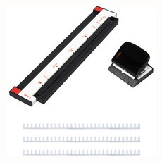 CARL 打孔型 30孔打孔機 GP-2630 A4B5 + 10mm WH 散裝活頁環3入組, 1個, 黑色