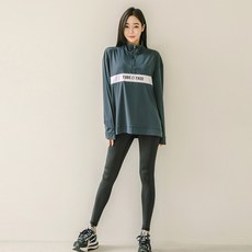 튜브트리 여성용 래쉬가드 루즈핏 아노락 반집업 상하의 세트 BE8222L