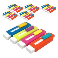 STAEDTLER 施德樓 滑動式螢光混色筆型橡皮擦 4款 x 3入組 525 PS2P-2, 2套, 土耳其藍, 洋紅色, 橘色, 萊姆綠