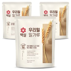CJ BEKSUL 白雪 韓國小麥麵粉, 750g, 3個