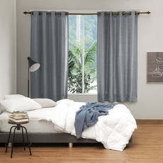 더자리 아일렛 네추럴 린넨필 암막커튼
