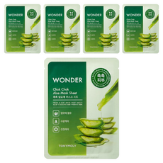 토니모리 원더 알로에 촉촉 마스크 시트, 1개입, 5개