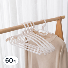 無痕防滑衣架, 白色, 60個