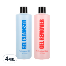 젤 클렌저 1000ml + 젤 리무버 1000ml 세트, 4세트, 1L