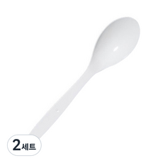 위생 포장 일회용 숟가락 흰, 2세트, 100개입