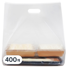 comet 多用途素面HDPE塑膠購物袋 大型, 400個, 半透明