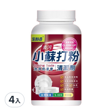 室飄香小蘇打粉450ml 天然無毒 多功能清潔 除臭持久 居家清潔好幫手, 450g, 4罐
