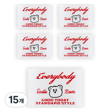 Yarna 微笑小熊棉質標籤, 紅色, 15個
