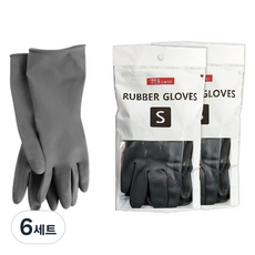 Draw Life 橡膠手套 雙手組, 6套, 小(S), 灰色