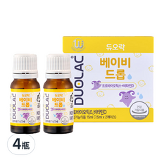 Duolac 嬰幼兒益生菌Plus維他命D滴劑, 7.5ml, 4瓶