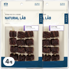 네츄럴랩 우피꼬치 강아지간식, 소고기, 100g, 4개