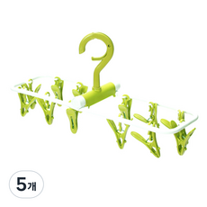 블럭마트 양말걸이 집게행거, 색상B, 5개