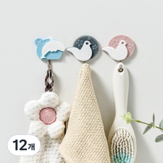 에이델라 심플 동물 캐릭터 벽걸이, 랜덤발송, 12개