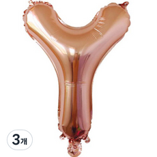 Pang Party 字母氣球 Y 40cm, 3個, 玫瑰金