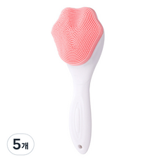 The Happy N 矽膠手動潔面按摩刷, 5個, 粉紅色