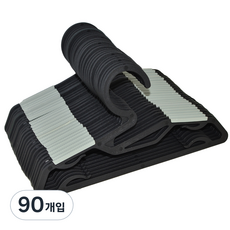 유아용 논슬립 옷걸이, 블랙 + 그레이, 90개입