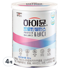 일동후디스 하이뮨 프로틴 밸런스 앤 바디 캔, 304g, 4개