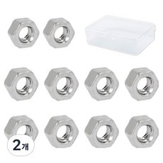 O-ON 碳鋼六角螺帽 10入 透明收納盒, 2個, M16, 14.8mm