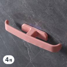 Movibe 免鑽孔黏貼式浴室廁所拖鞋架, 粉紅色, 4個