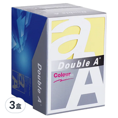 Double A 迷你影印紙, 彩色, 600張, 3盒