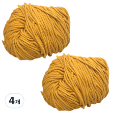 泰光 Macrame 繩 60股 4mm 4入, 05 芥末黃, 91m