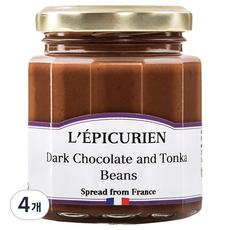 레피큐리앙 다크 초콜릿 통카빈 스프레드, 200g, 4개