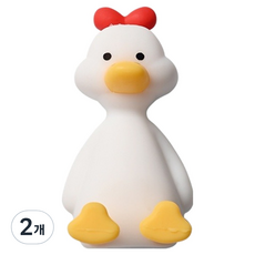 可愛鴨子牙刷架 多功能掛勾, 紅色, 2個