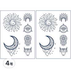 時尚紋身貼紙, 02 塔羅月亮, 4個