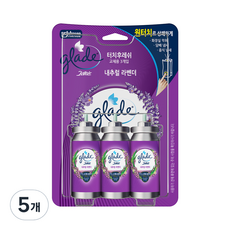 그레이드 터치후레쉬 실내용 방향탈취제 리필 3p, 39ml, 5개, 라벤더